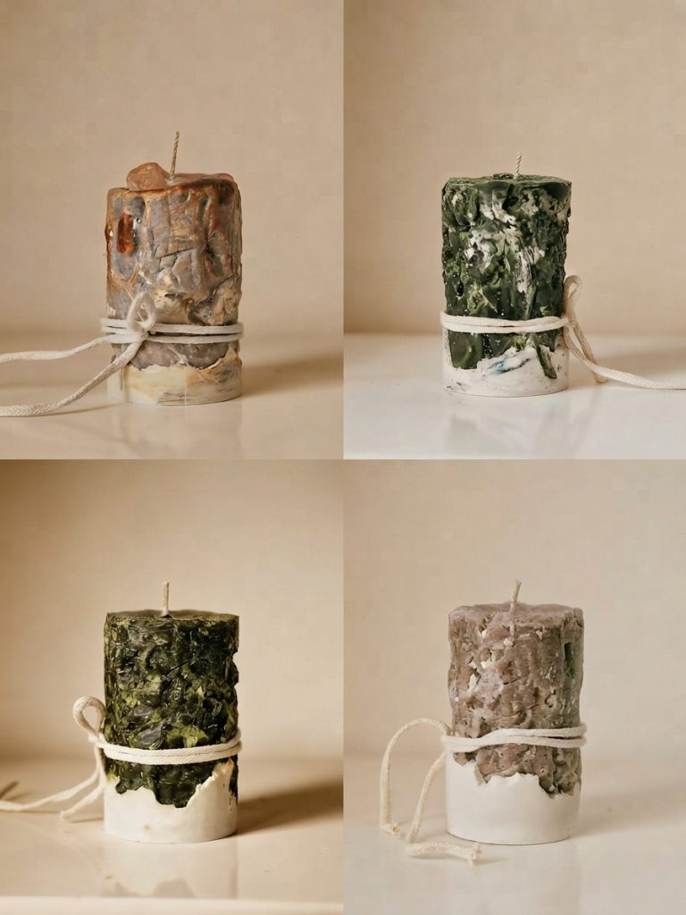 Handcrafted custom wabi-sabi concrete vessel soy candles wholesale by Custom Candle Craft OEM factory
