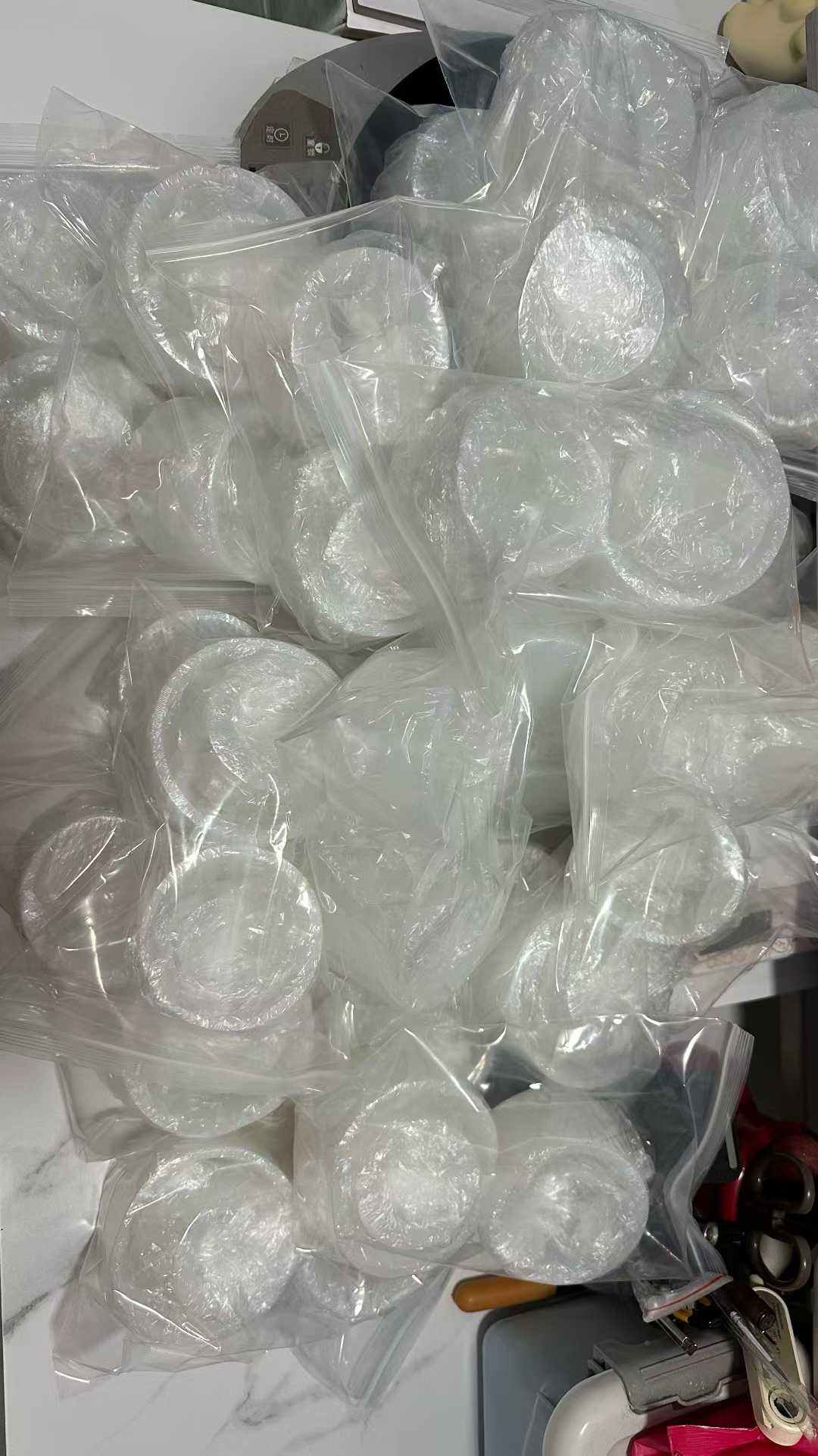 Bulk packaged custom 3D silicone candle molds in factory ready for wholesale export