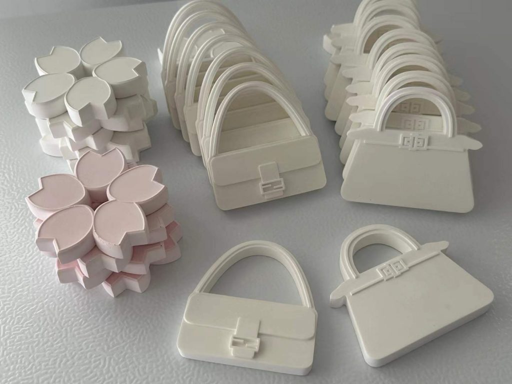 Custom white handbag purse and sakura cherry blossom petal plaster aroma diffusers for OEM wholesale